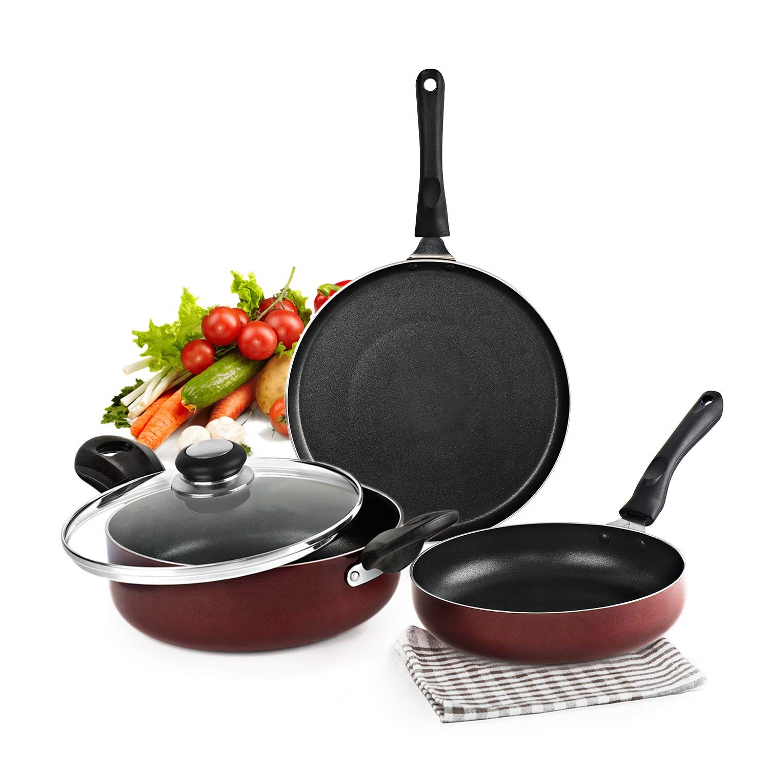 Cello Prima Induction Base Non-stick Aluminium Pan Cookware