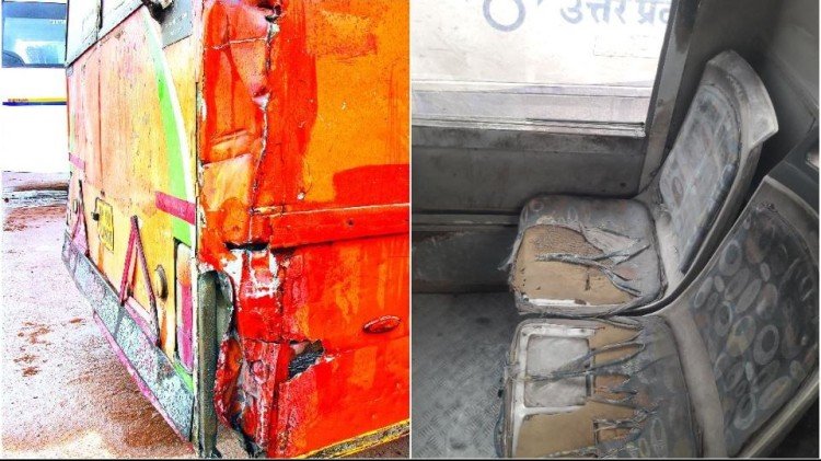 Dangerous journey in bad buses: Seats torn and glass broken in many roadways buses, some headlights missing