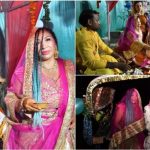 Foreign bride and groom in Hindustani color: Married according to Hindu customs in Agra, seven rounds in Shiva temple