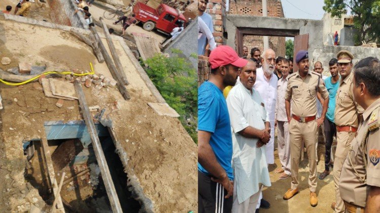 Major accident averted: The roof of the house was blown off due to explosion in Baghpat, three injured, crackers were being made illegally