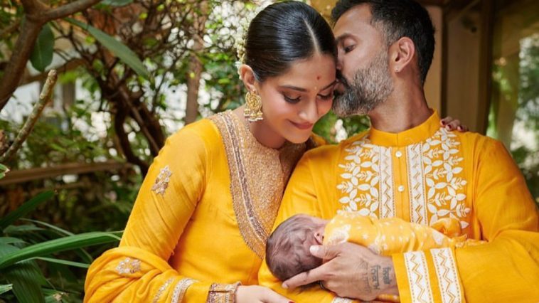 Sonam Kapoor-Anand Ahuja Baby's Name |  Sonam Kapoor-Anand Ahuja name their baby 'Vayu', share cute family photo for fans.  Navabharat