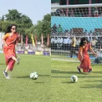 TMC MP Mahua Moitra played football in sari-sports shoes, people reacted like this