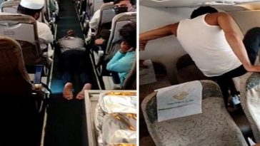 The plane suddenly became uncontrollable, the Pakistani passengers were tied to the seat and the windows were kicked to Dubai. See Photo