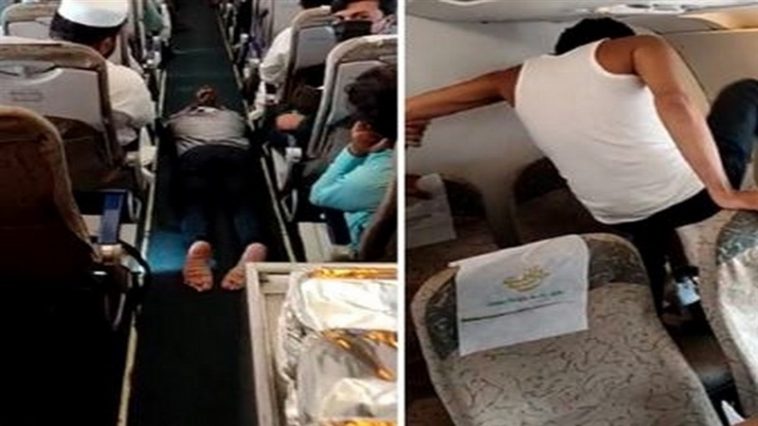 The plane suddenly became uncontrollable, the Pakistani passengers were tied to the seat and the windows were kicked to Dubai. See Photo