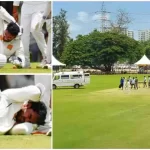 Venkatesh Iyer hit a six and the bowler was furious, the ball hit the head;  had to call an ambulance