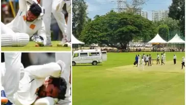 Venkatesh Iyer hit a six and the bowler was furious, the ball hit the head;  had to call an ambulance