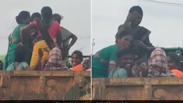ट्रैक्टर पर डांस करते हुए जा रही थीं महिलाएं, अचानक कैमरे पर पड़ी नज़र, किया कुछ ऐसा, लोग बोले- दीदी शरमा गई का...